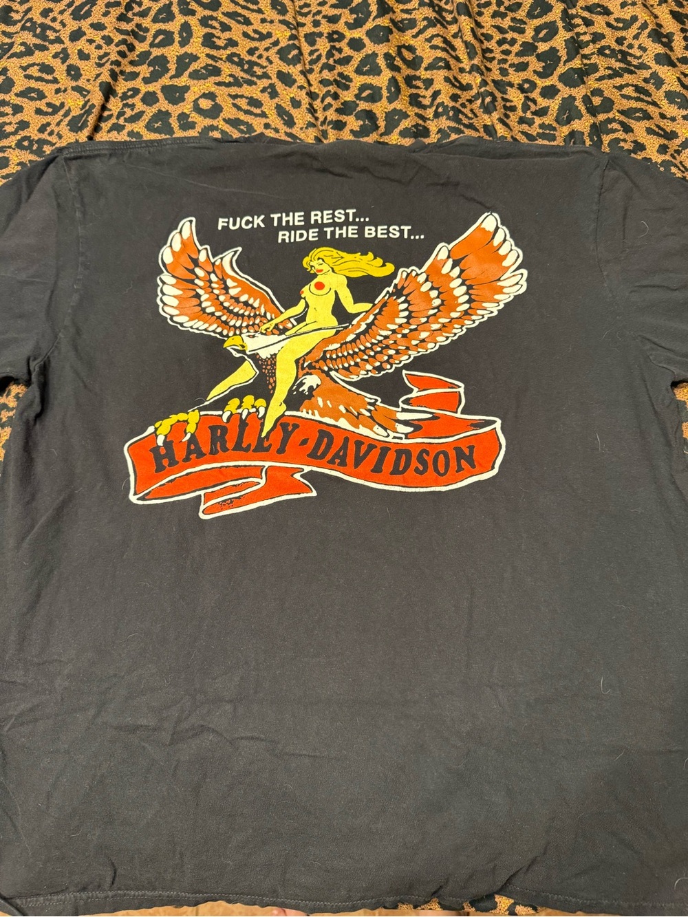 Bootleg Harley-Davidson Black Graphic pocket tee
